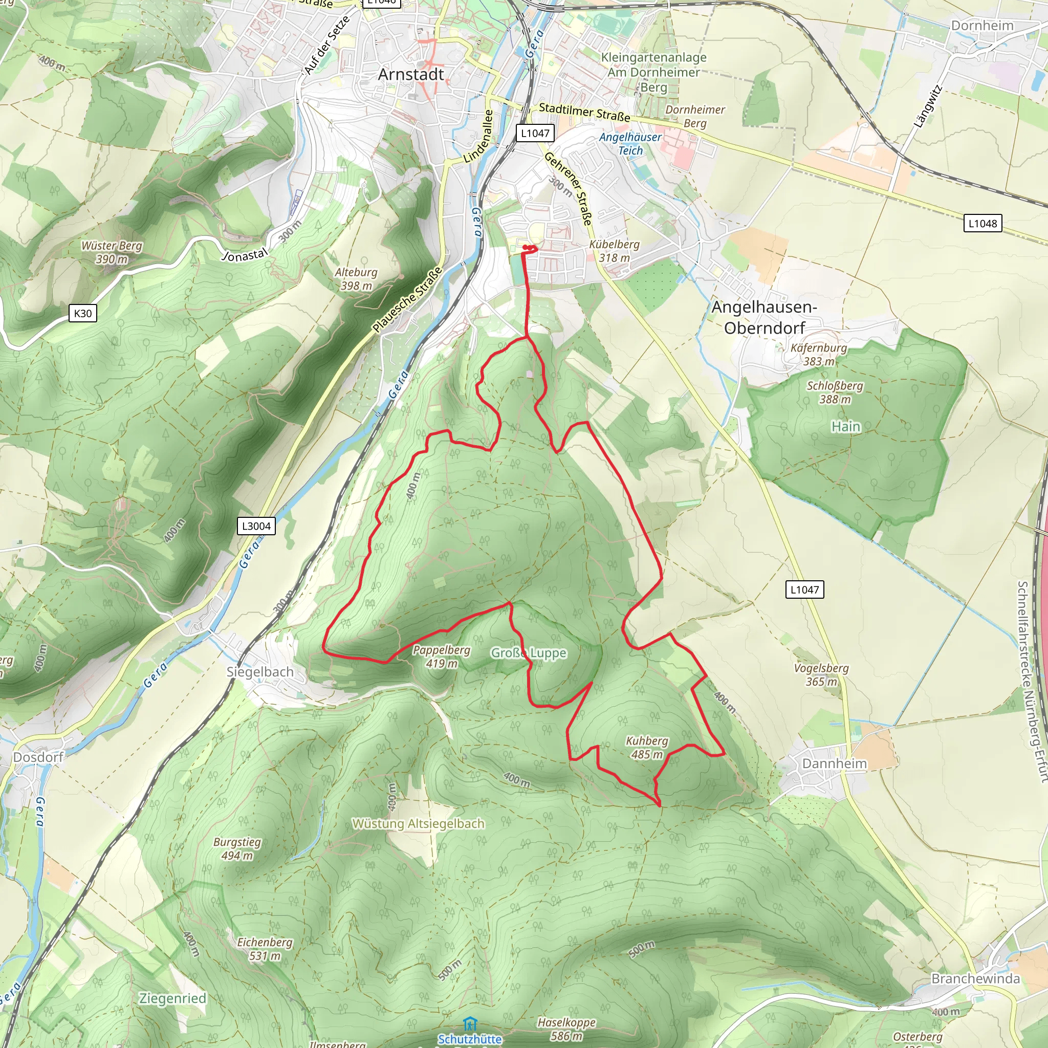 Kuhberg Loop mobile static map