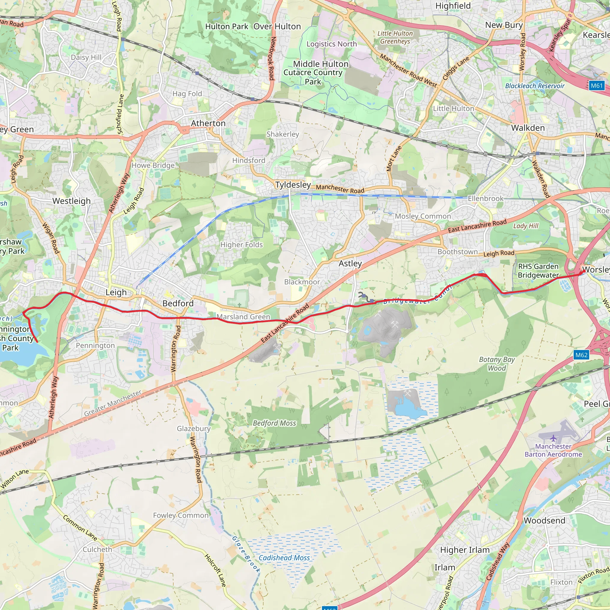 Worsley Canal Walk mobile static map
