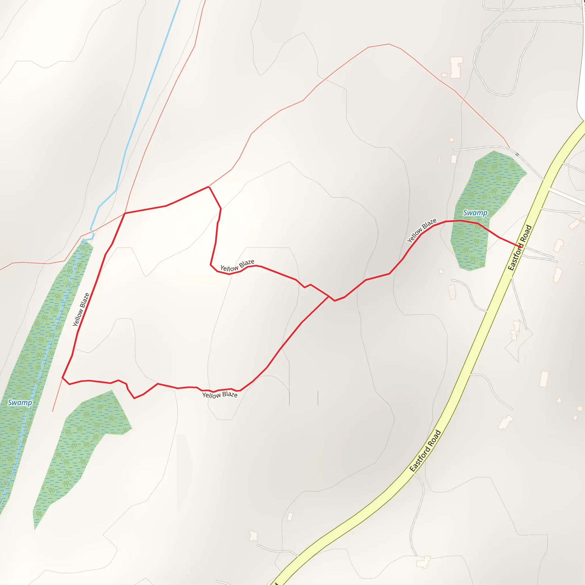 Yellow Blaze from Eastford Road mobile static map