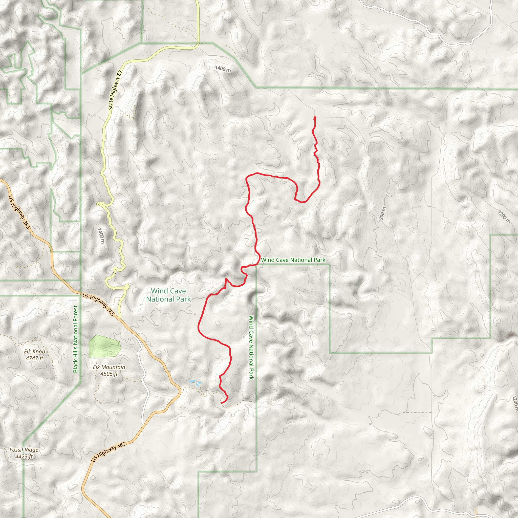 Highland Creek Trail mobile static map