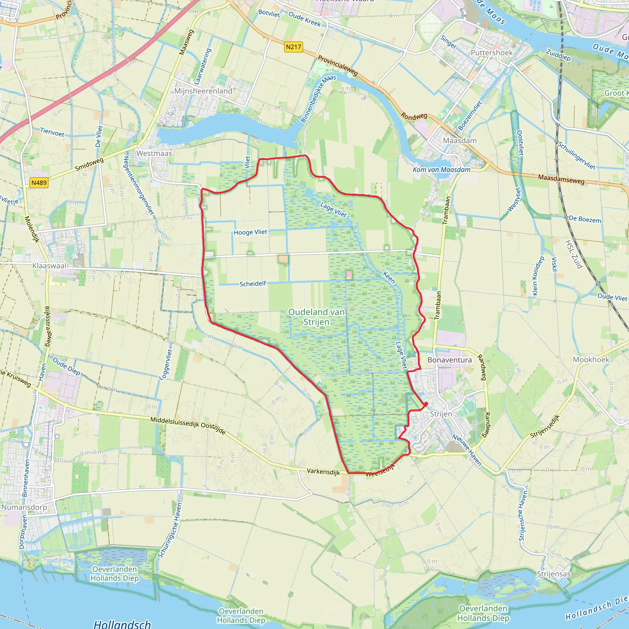 Biesboschpad and Oudendijk Loop mobile static map