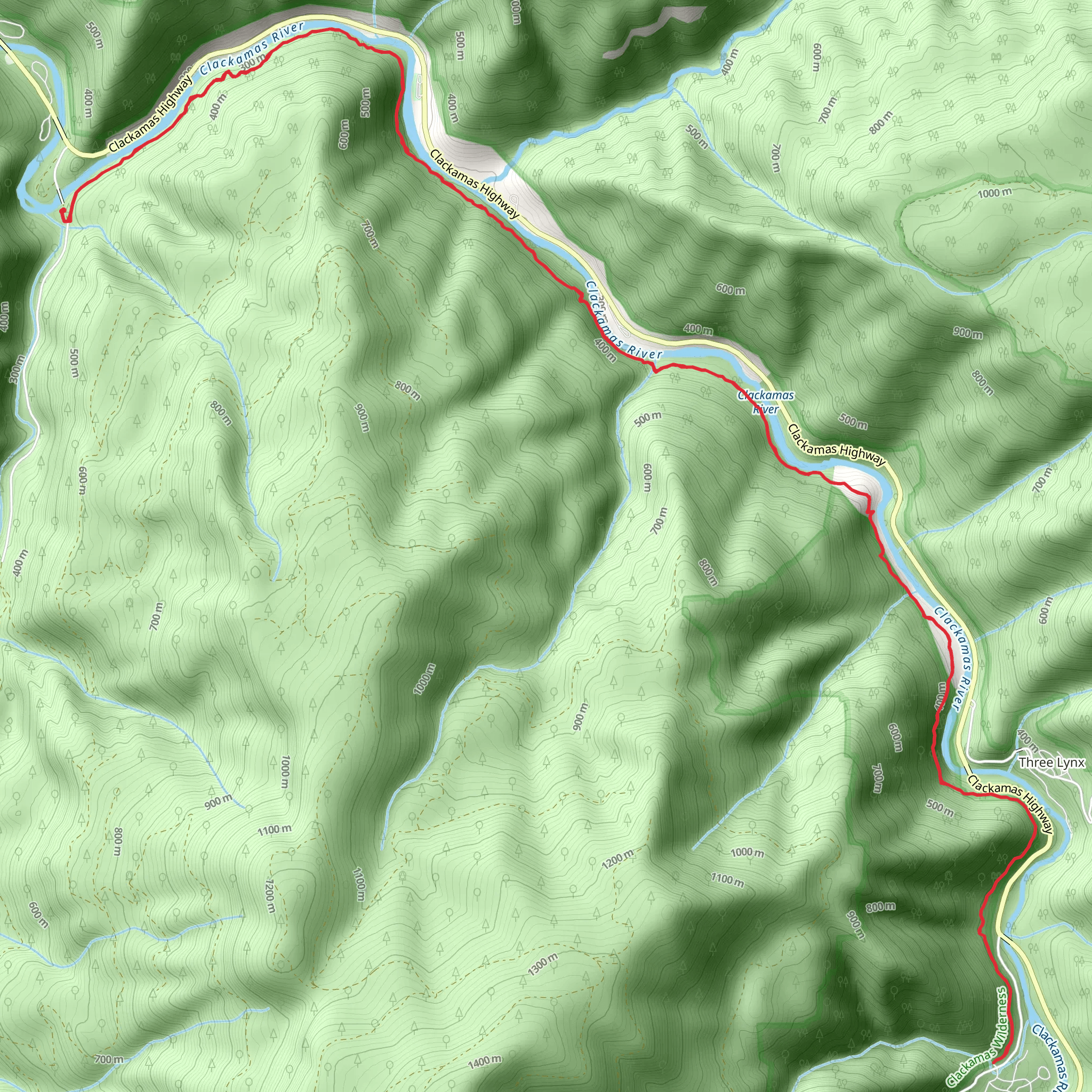 Clakamas River Trail - 715 mobile static map