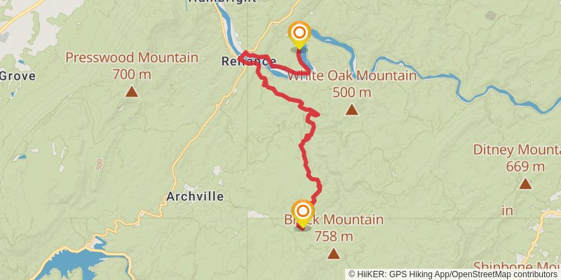 Benton Mackaye Trail stage 12 Map