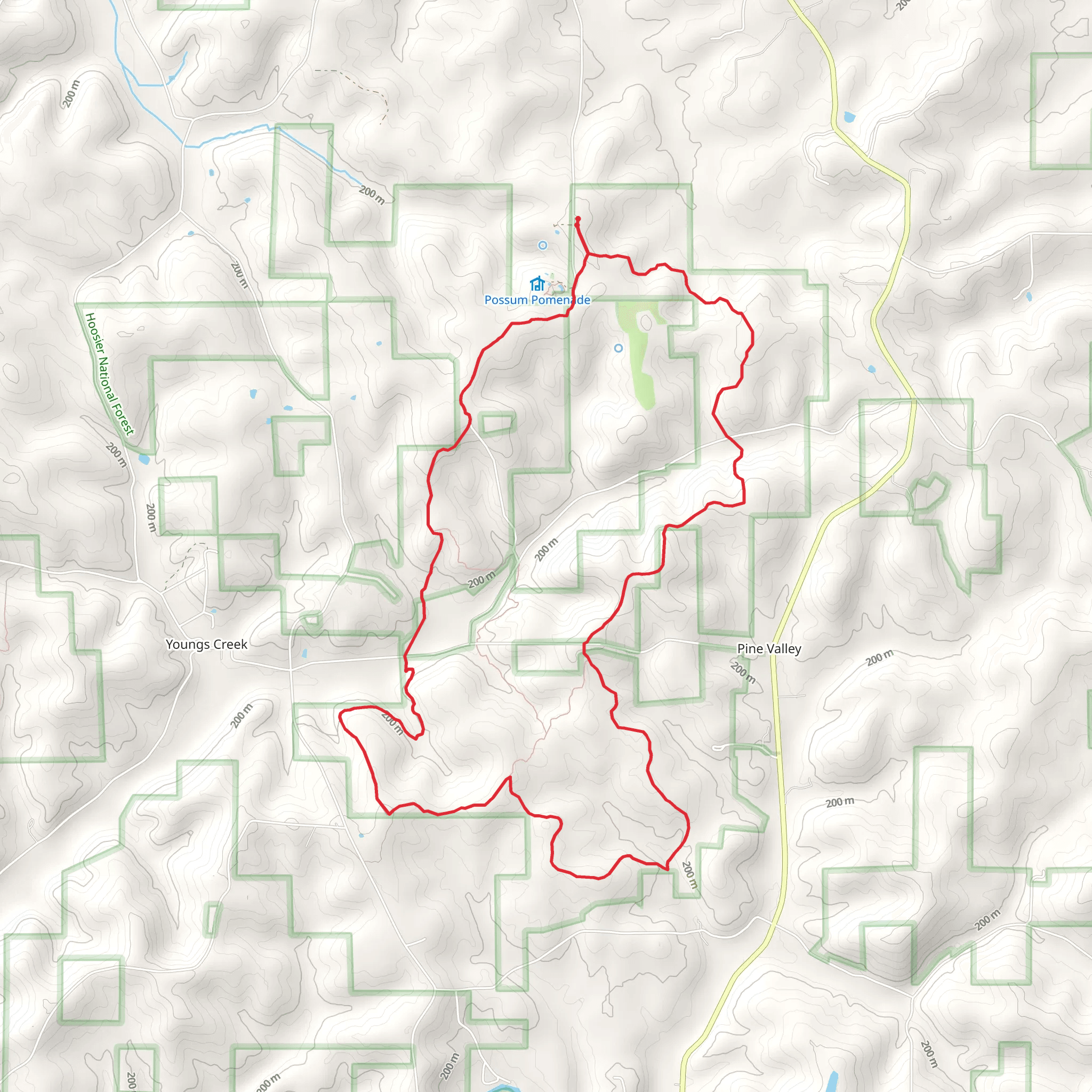 Youngs Creek Loop mobile static map