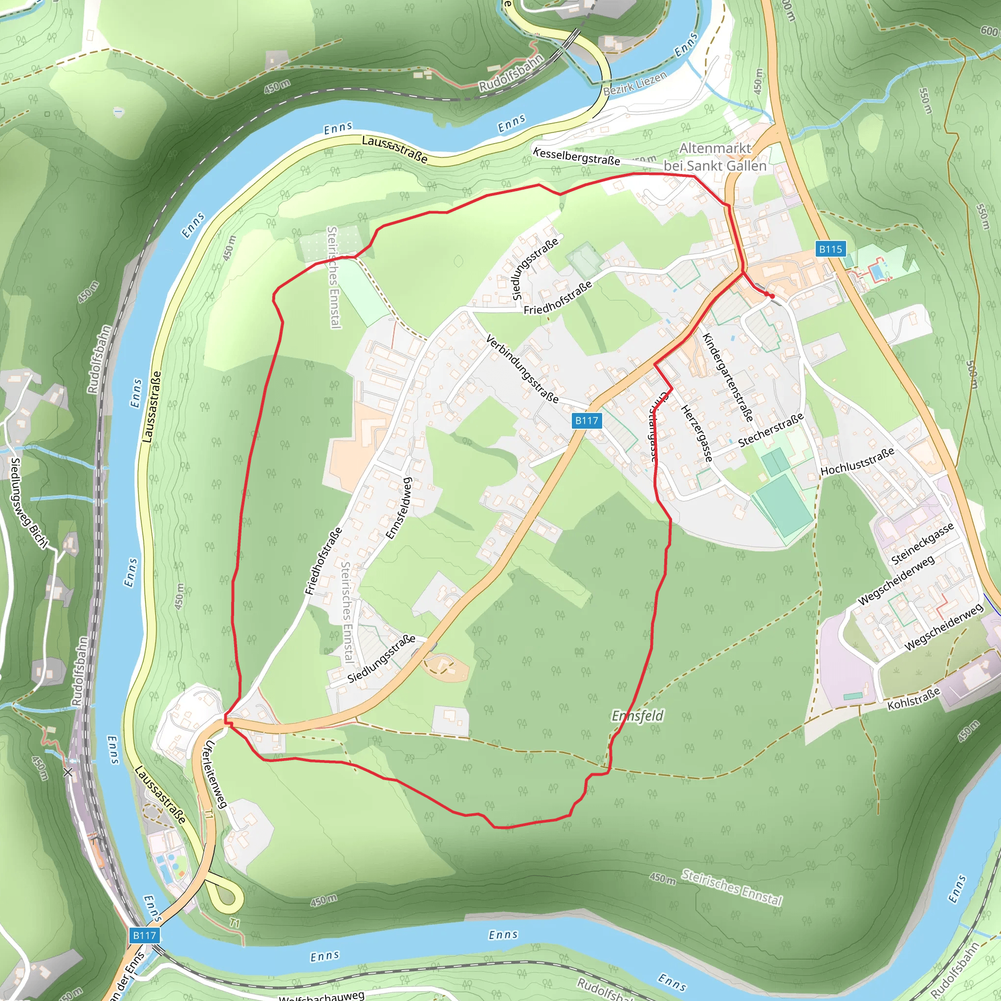 Altenmark - Sense Trail mobile static map