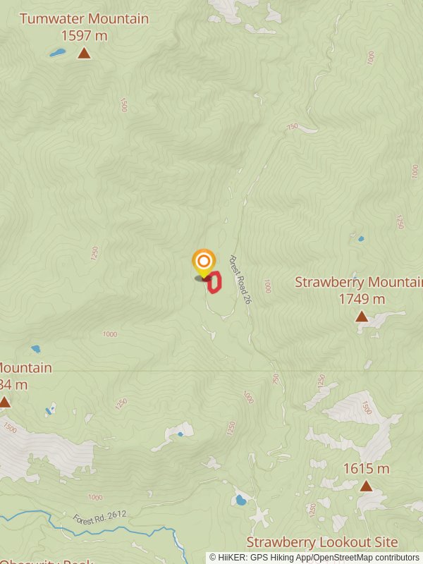 Quartz Creek Big Trees Trail mobile static map