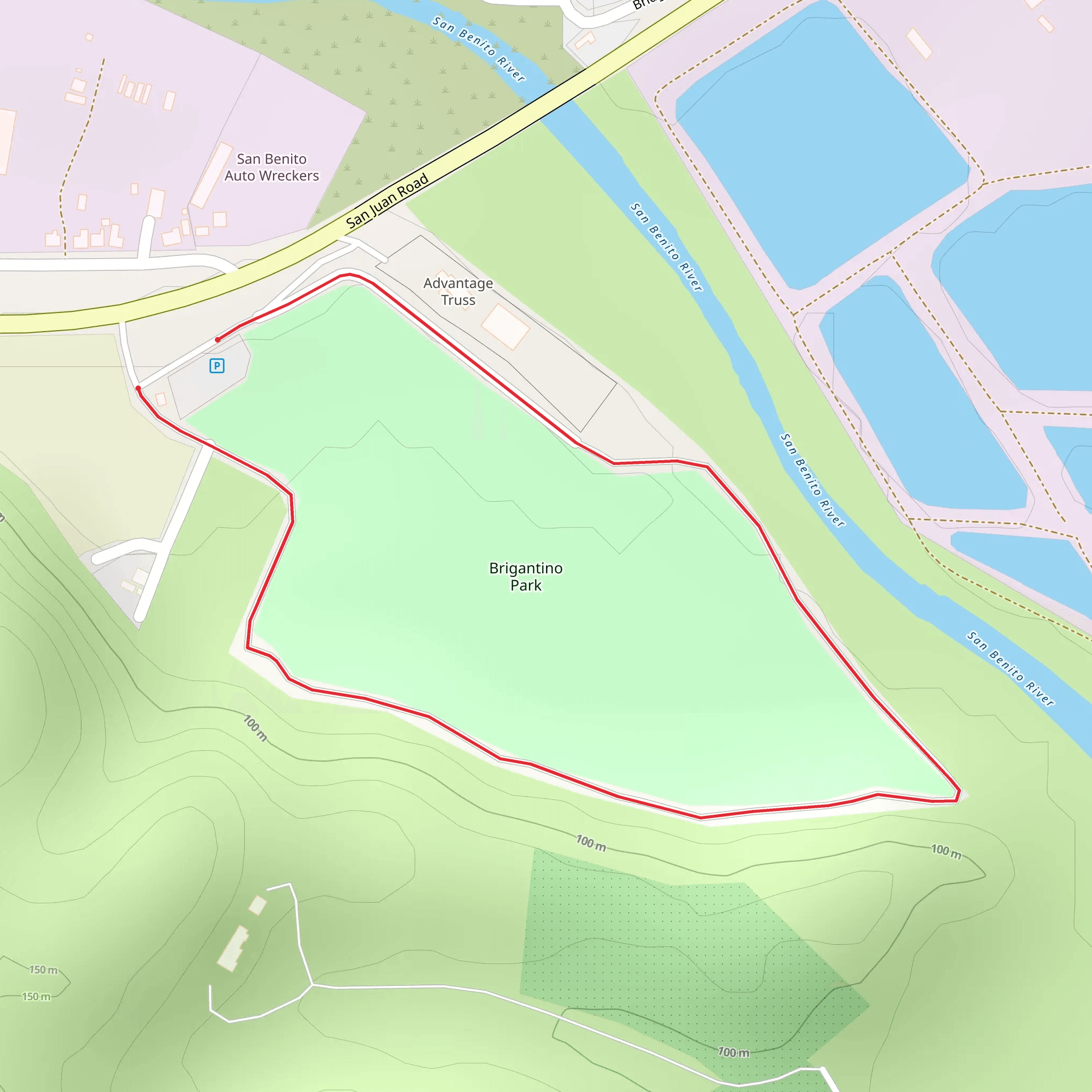 Brigantino Park Loop mobile static map