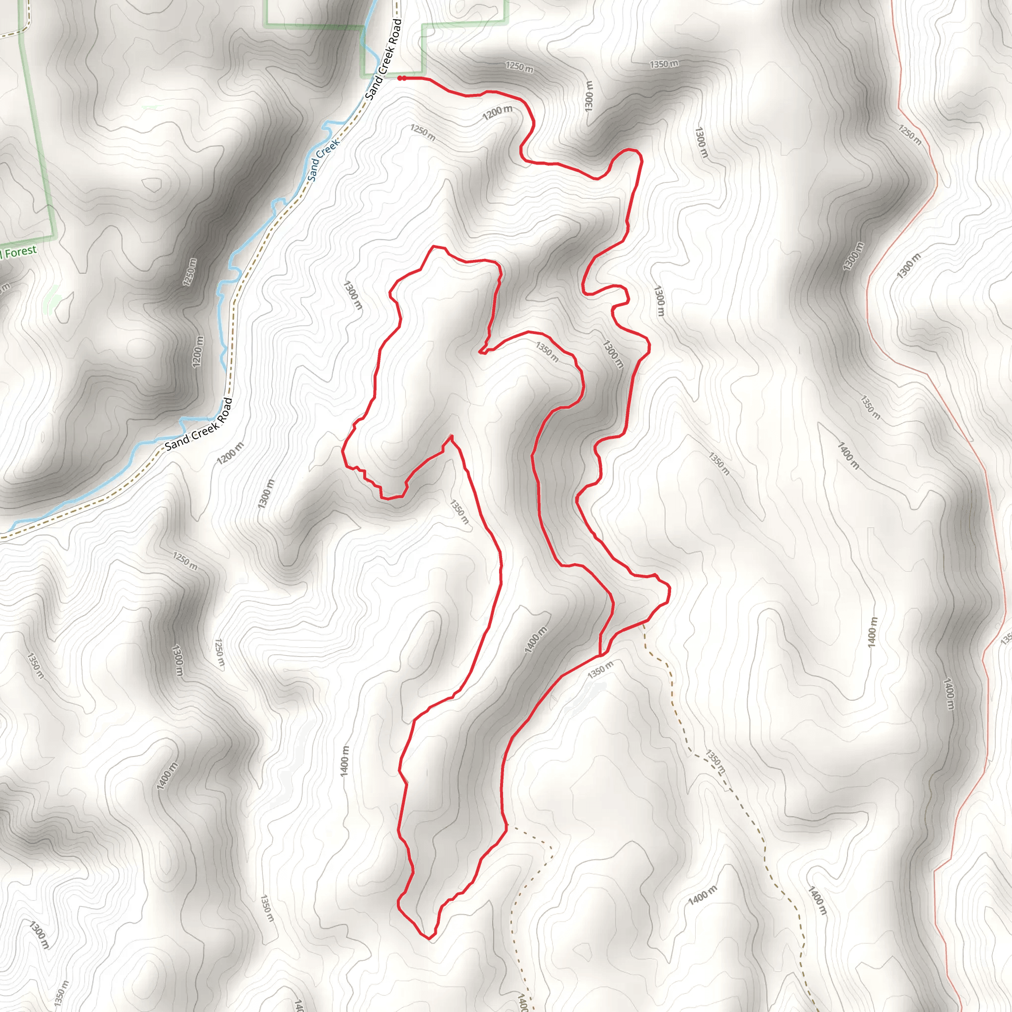 Dugout Gulch and Dugout Gulch Botanical Loop Trail mobile static map