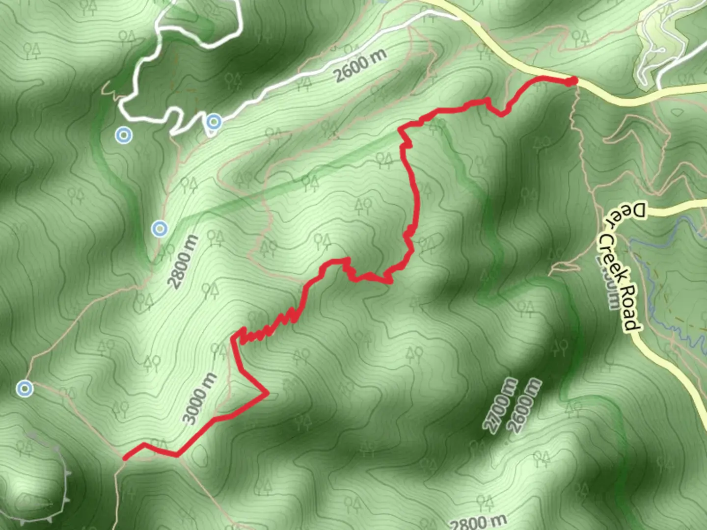 An image depicting the trail Charleston Peak Trail North Loop and its surrounding area.