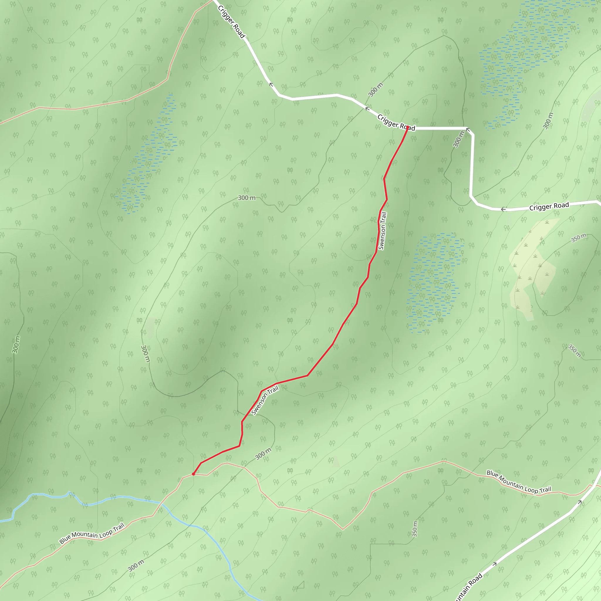 Swenson Short Trail mobile static map