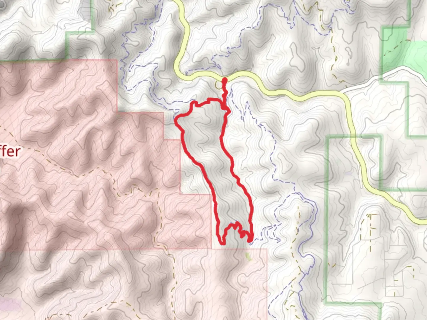 An image depicting the trail Tunnel Canyon, West Ridge and Otero Canyon Loop and its surrounding area.