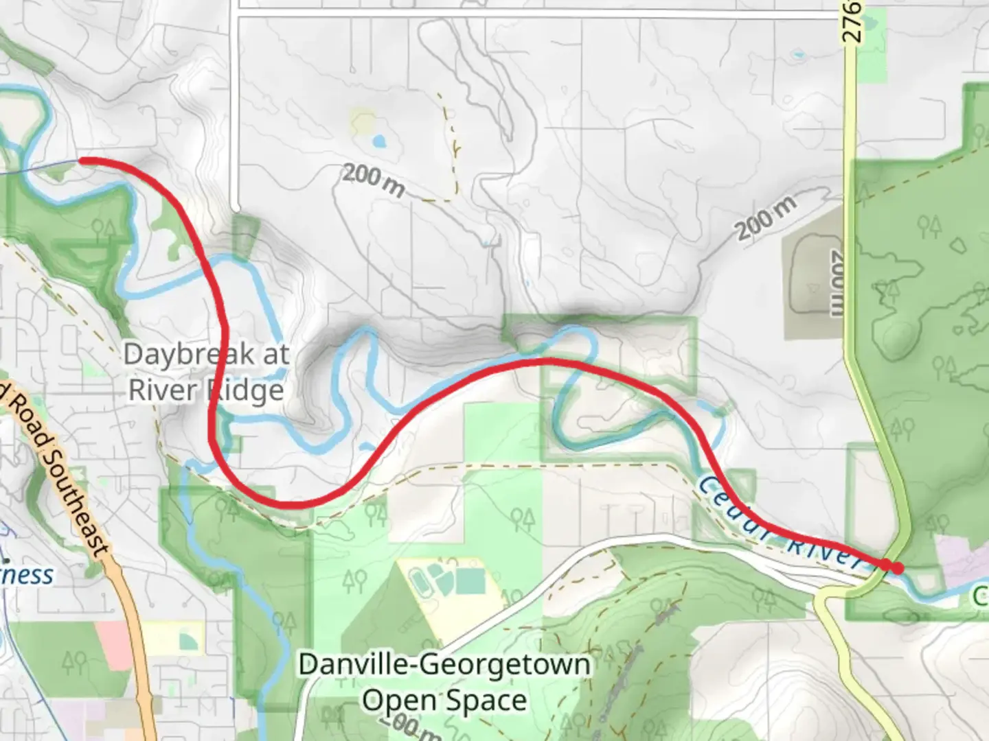 An image depicting the trail Cedar River Trail from Landsburg and its surrounding area.