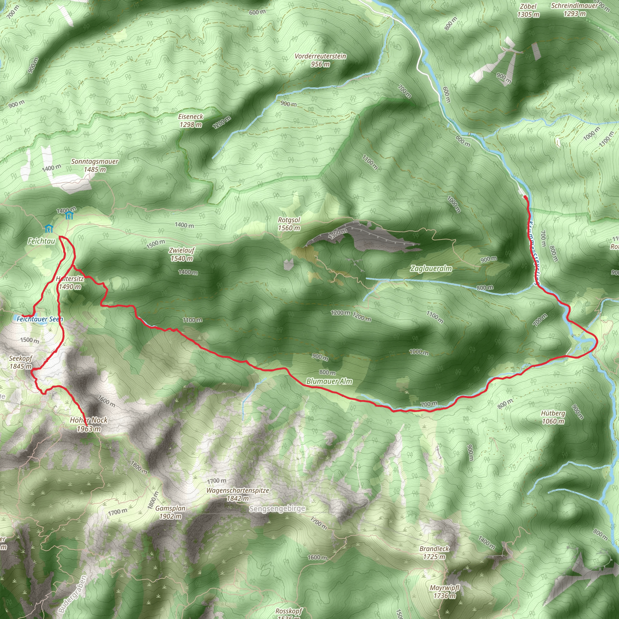 Feichtau Alm - Hoher Nock mobile static map