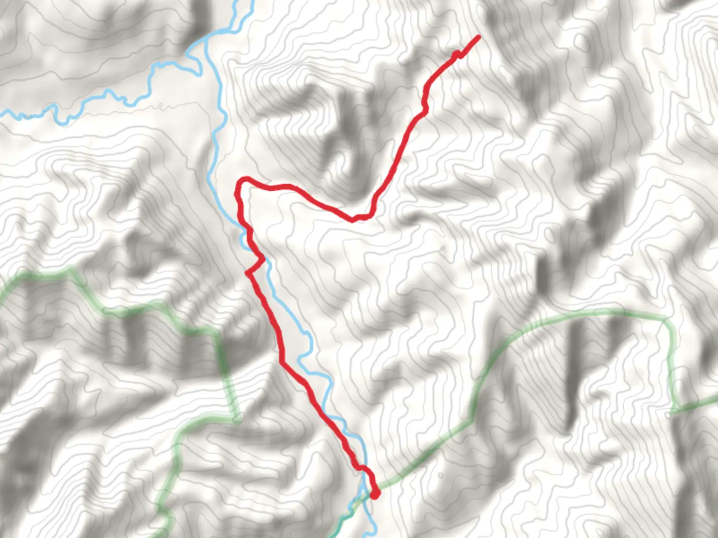 An image depicting the trail Bighead Creek via CDT and its surrounding area.