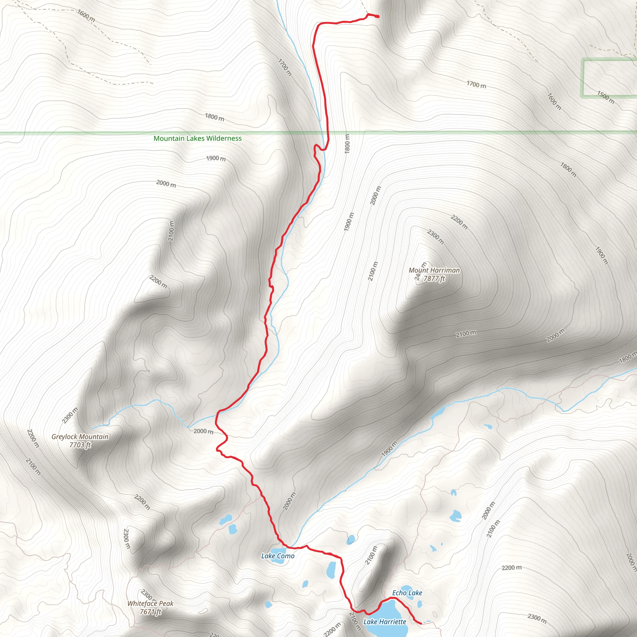 Lake Harriette via Varney Creek Trail mobile static map