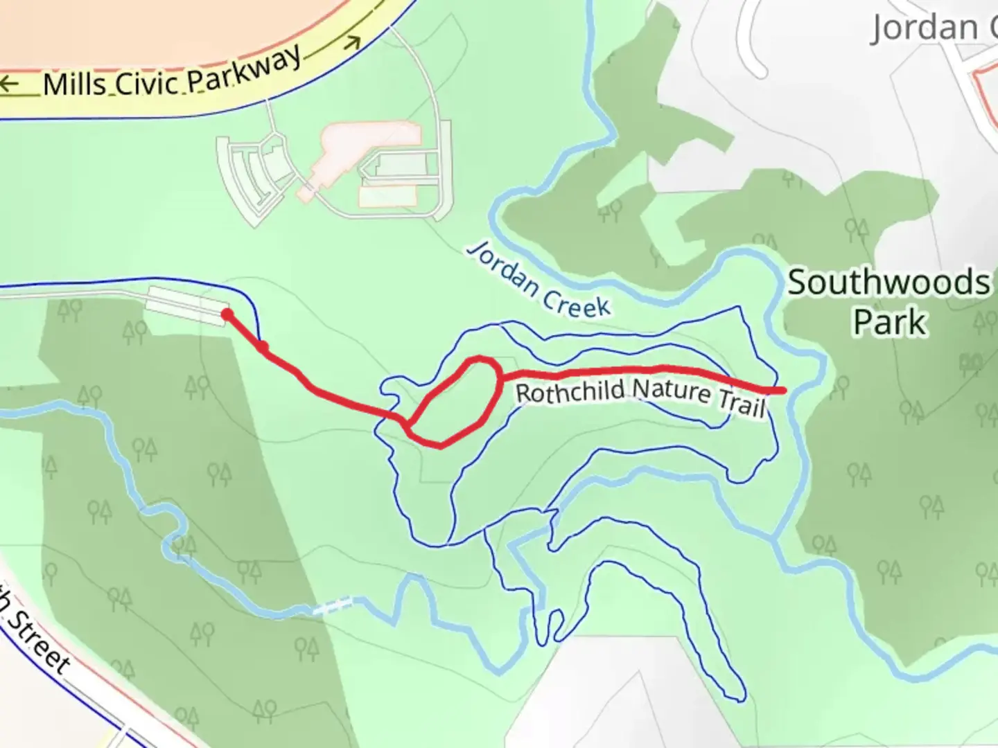 An image depicting the trail Rothchild Nature Loop Trail and its surrounding area.
