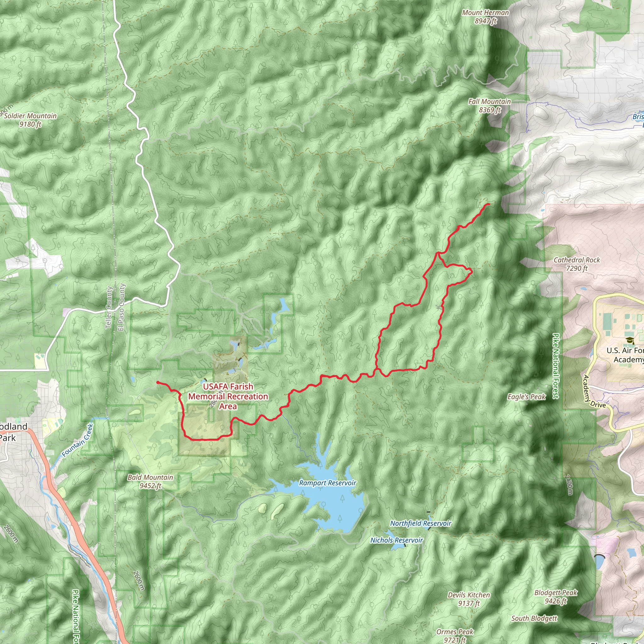 Shubarth Loop Trail mobile static map