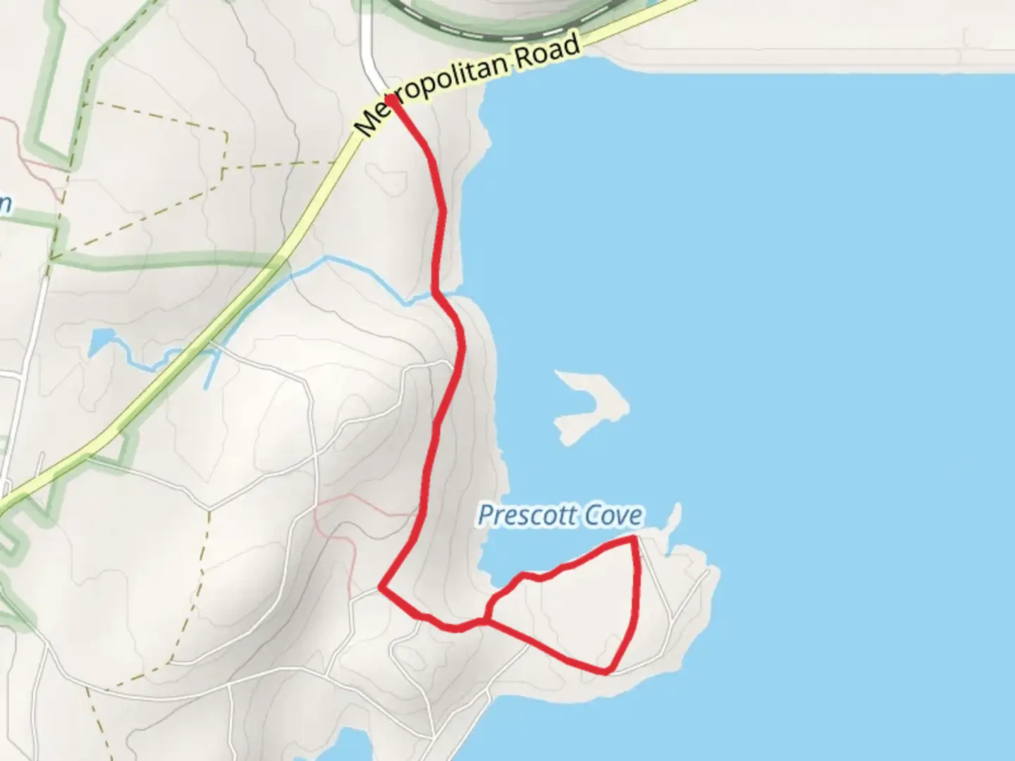 An image depicting the trail Greenhalge Point Trail and its surrounding area.
