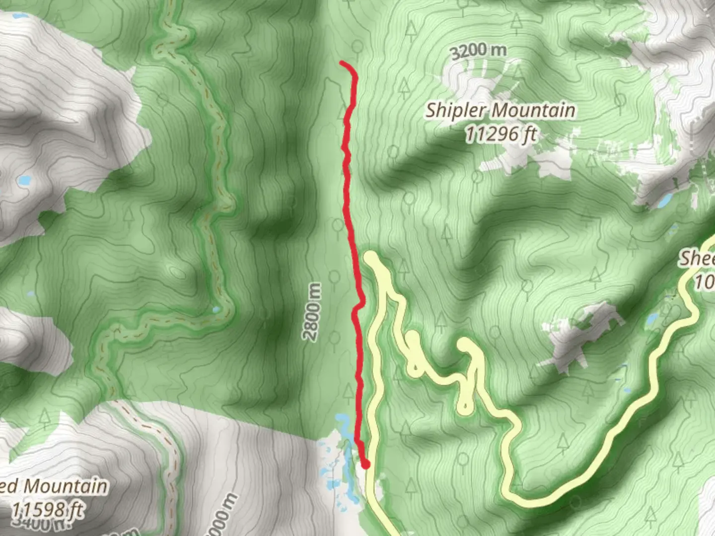 An image depicting the trail Crater Creek via Colorado River and its surrounding area.