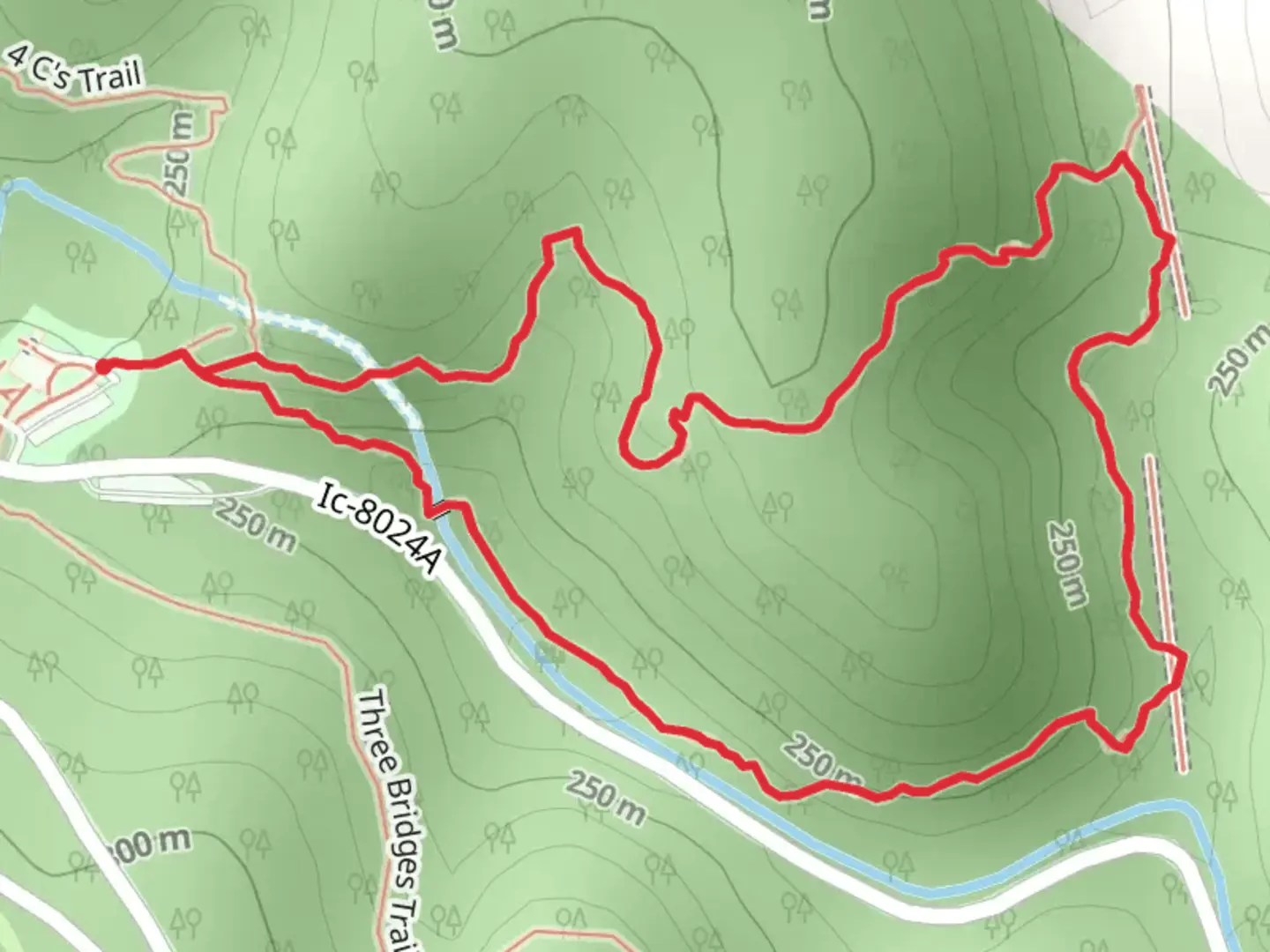 An image depicting the trail Horn Hollow Loop Trail and its surrounding area.