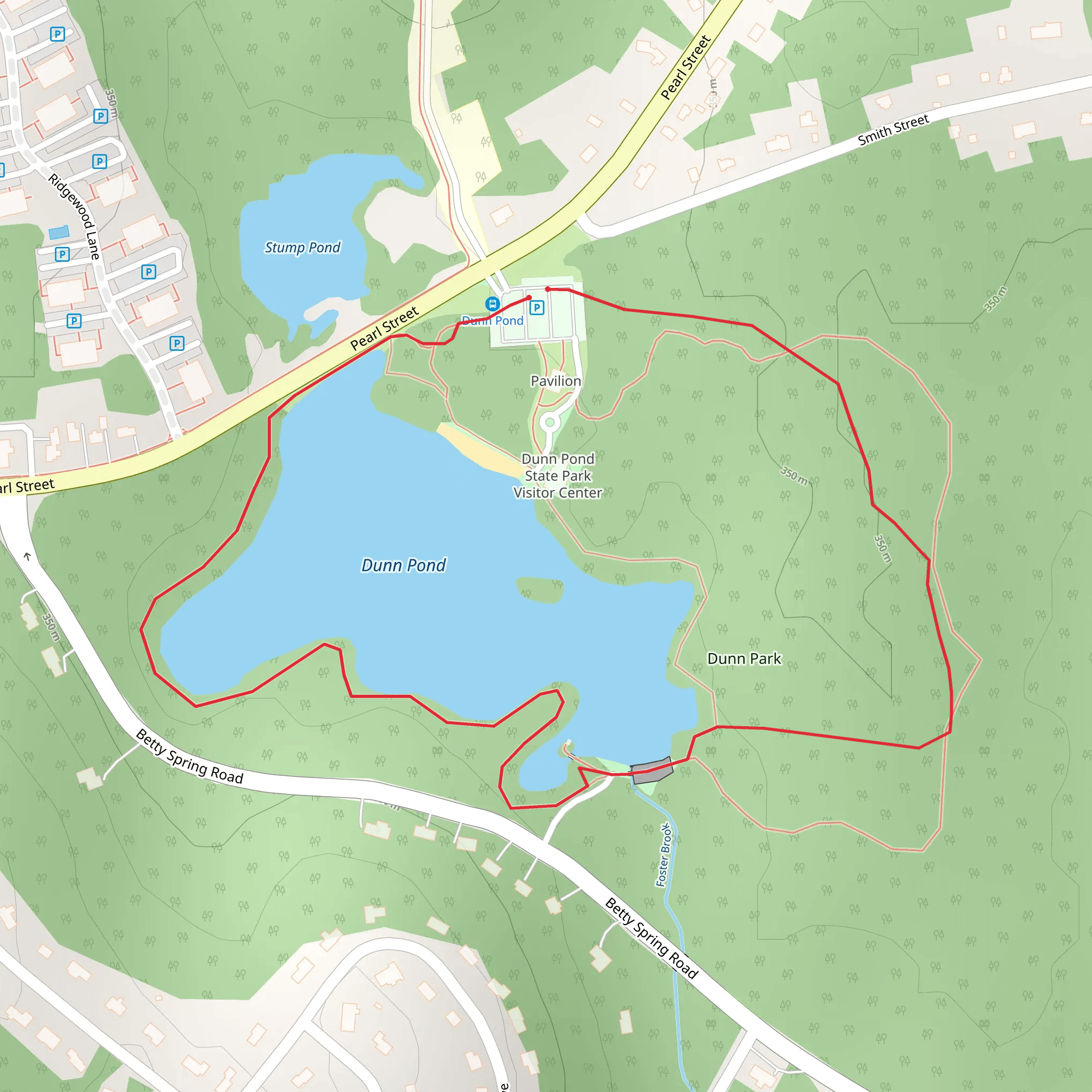 Dunn Pond and Dunn Park Loop Trail mobile static map