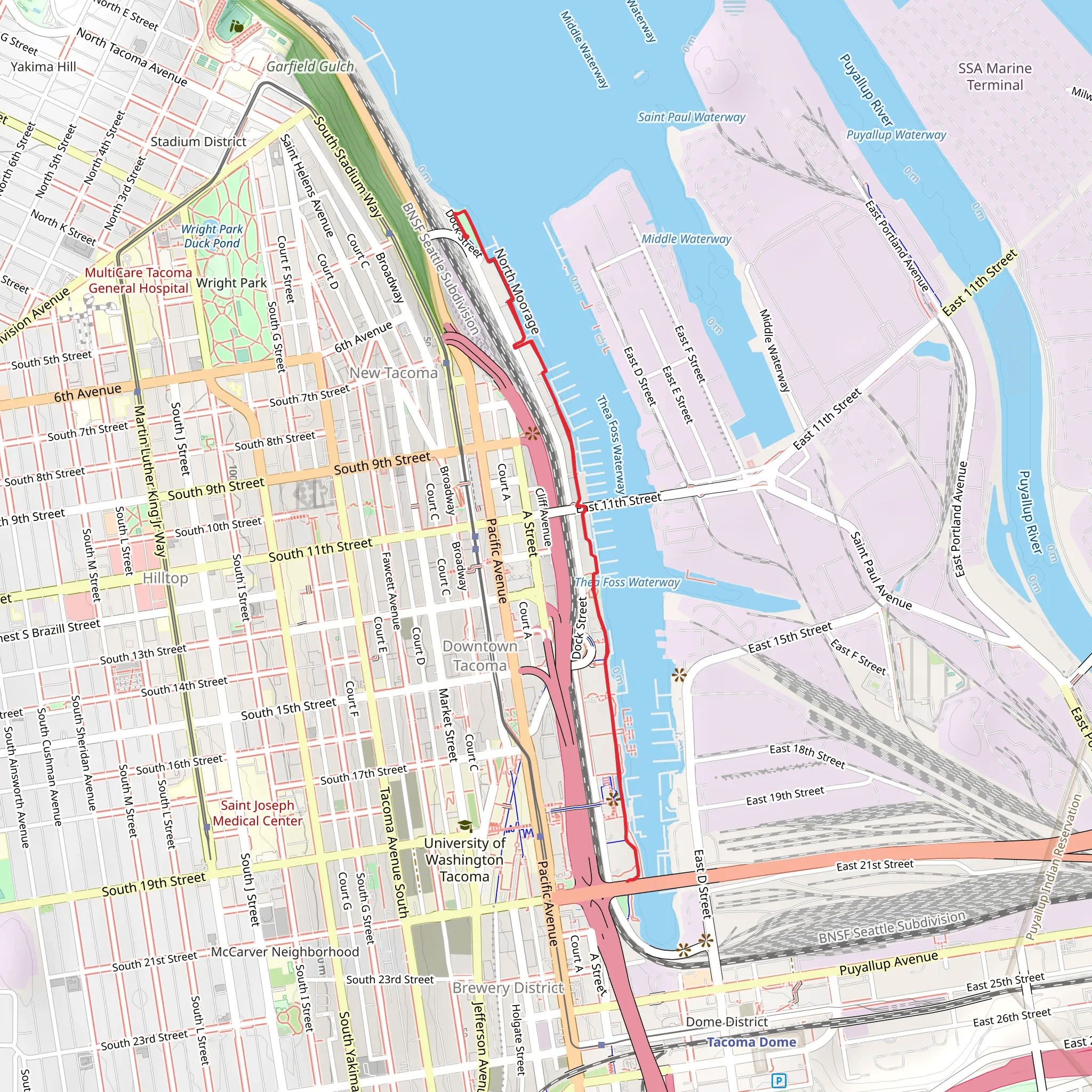 Thea Foss Waterway Walk mobile static map