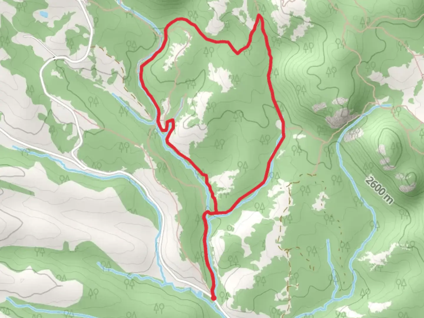 An image depicting the trail Crow Creek Loop and its surrounding area.