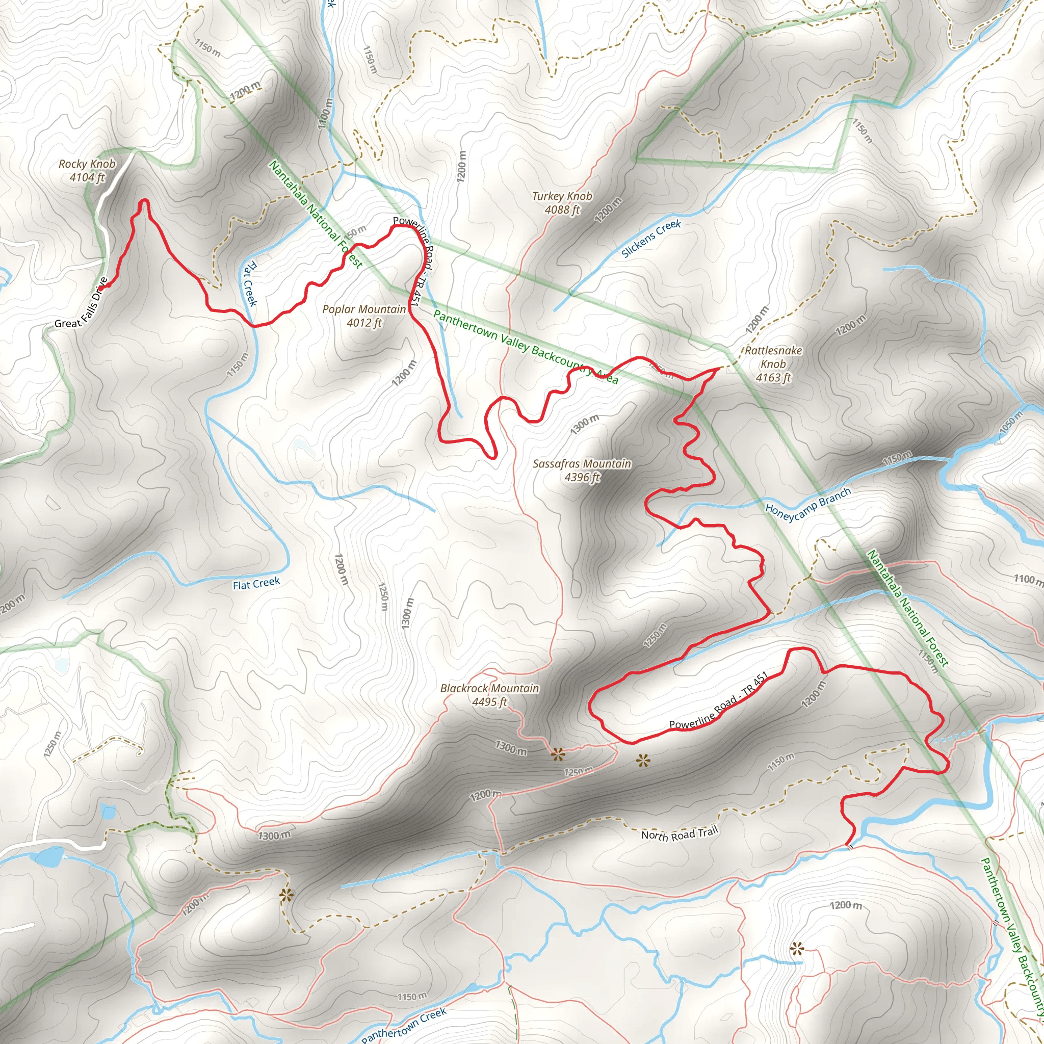 Powerline Road Trail mobile static map