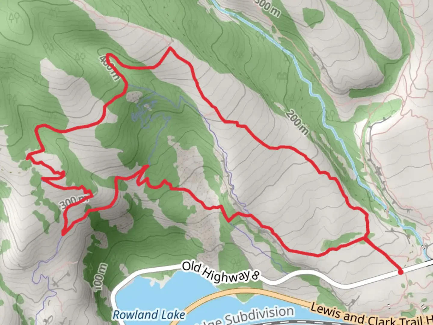 An image depicting the trail Desert Parsley Trail and Upper Labyrinth Trail and its surrounding area.