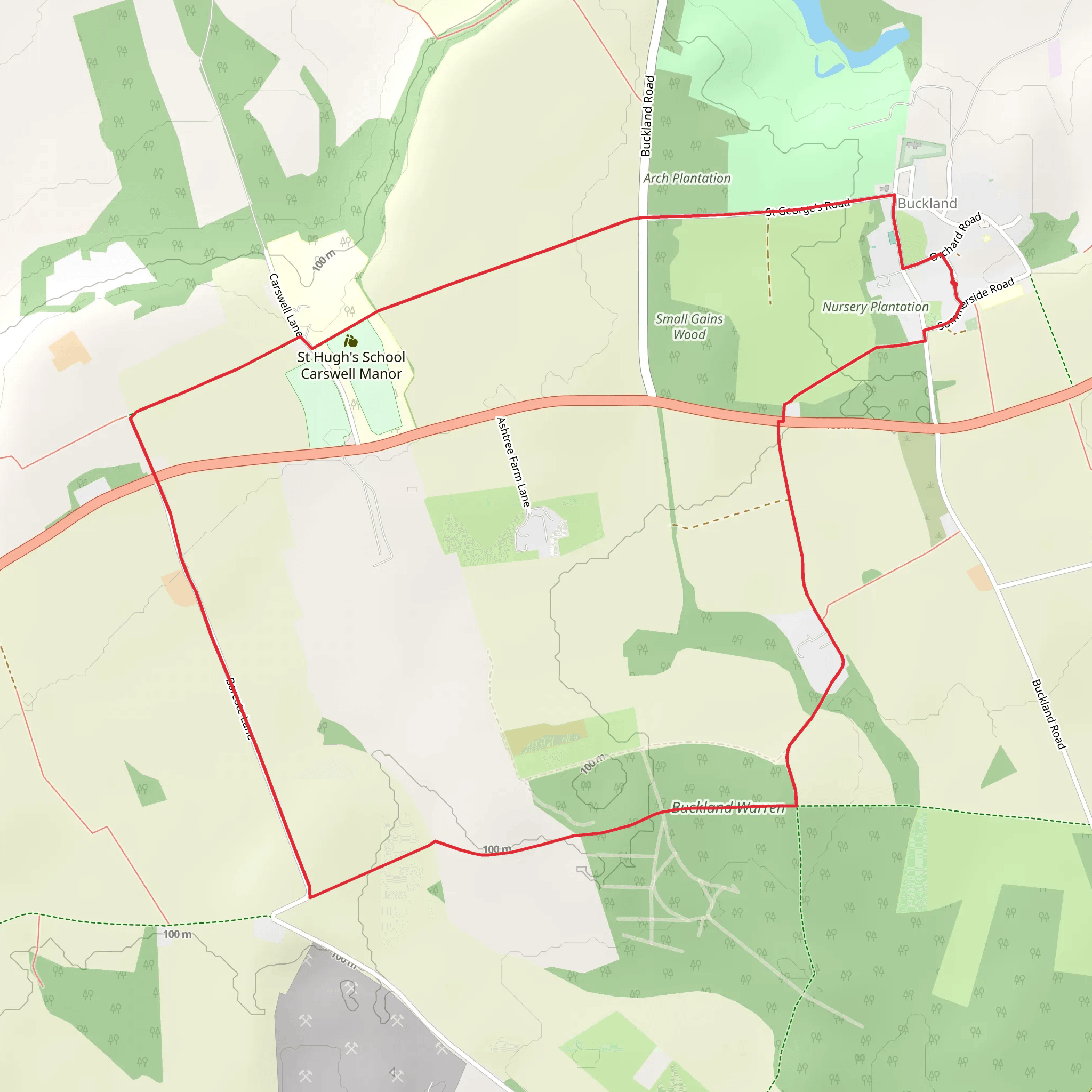 Buckland Country Park mobile static map