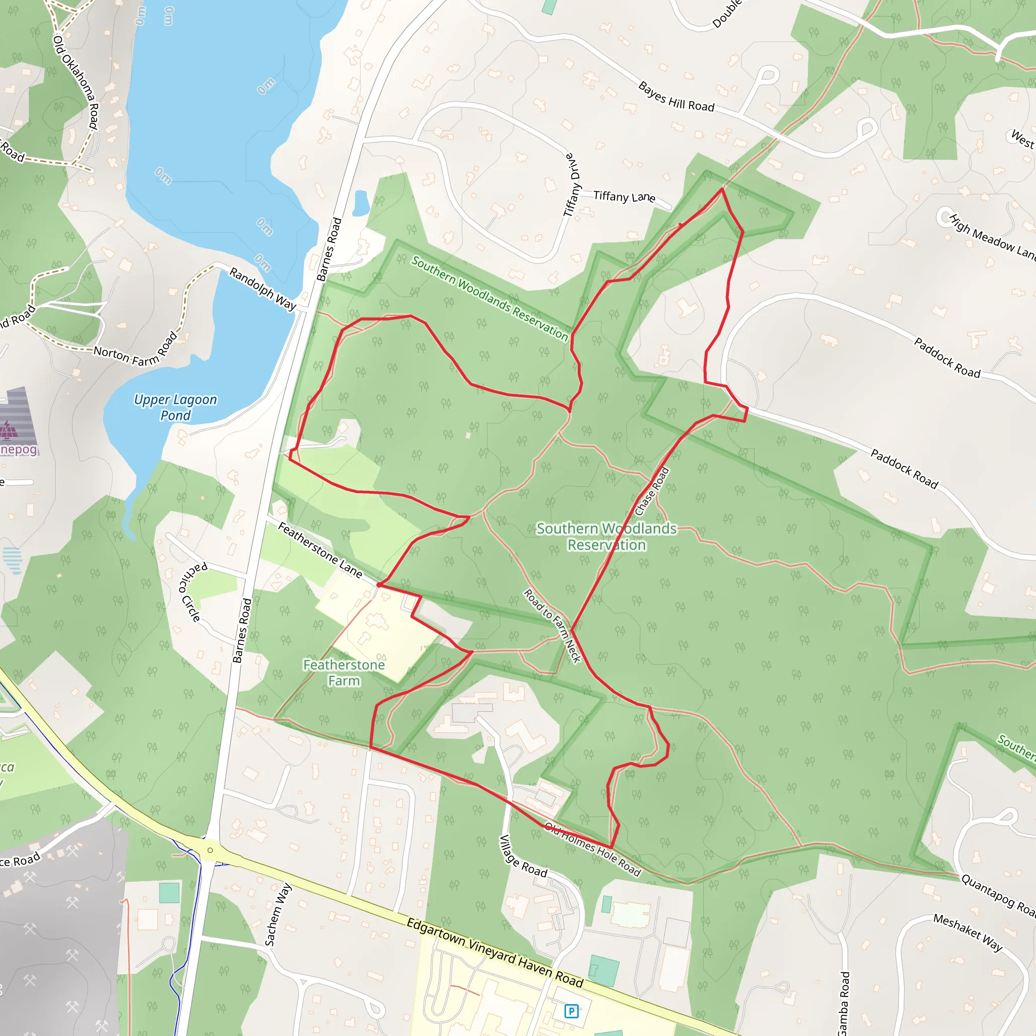 Featherstone Lane East Loop Trail mobile static map