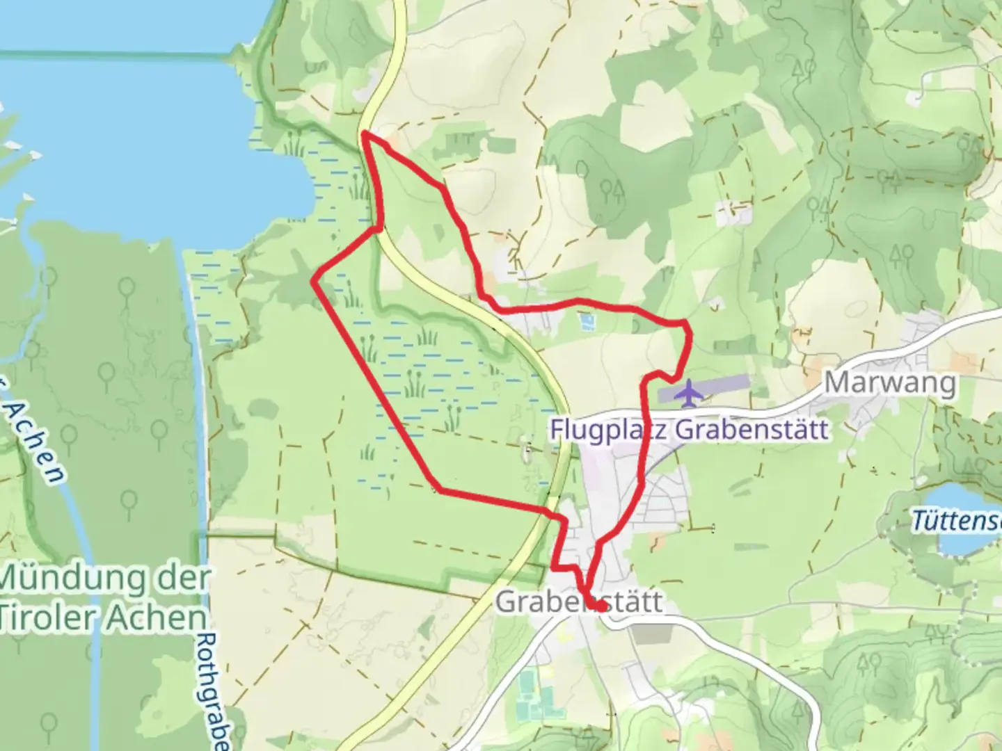 An image depicting the trail Rundweg Hirschau and its surrounding area.
