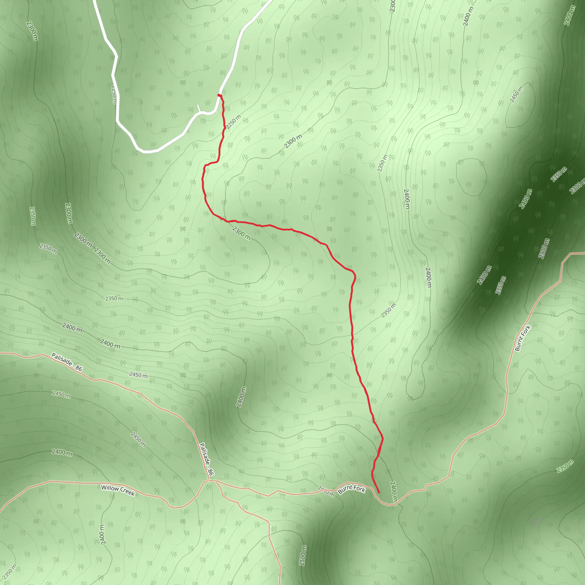 Upper Signal Creek Trail mobile static map
