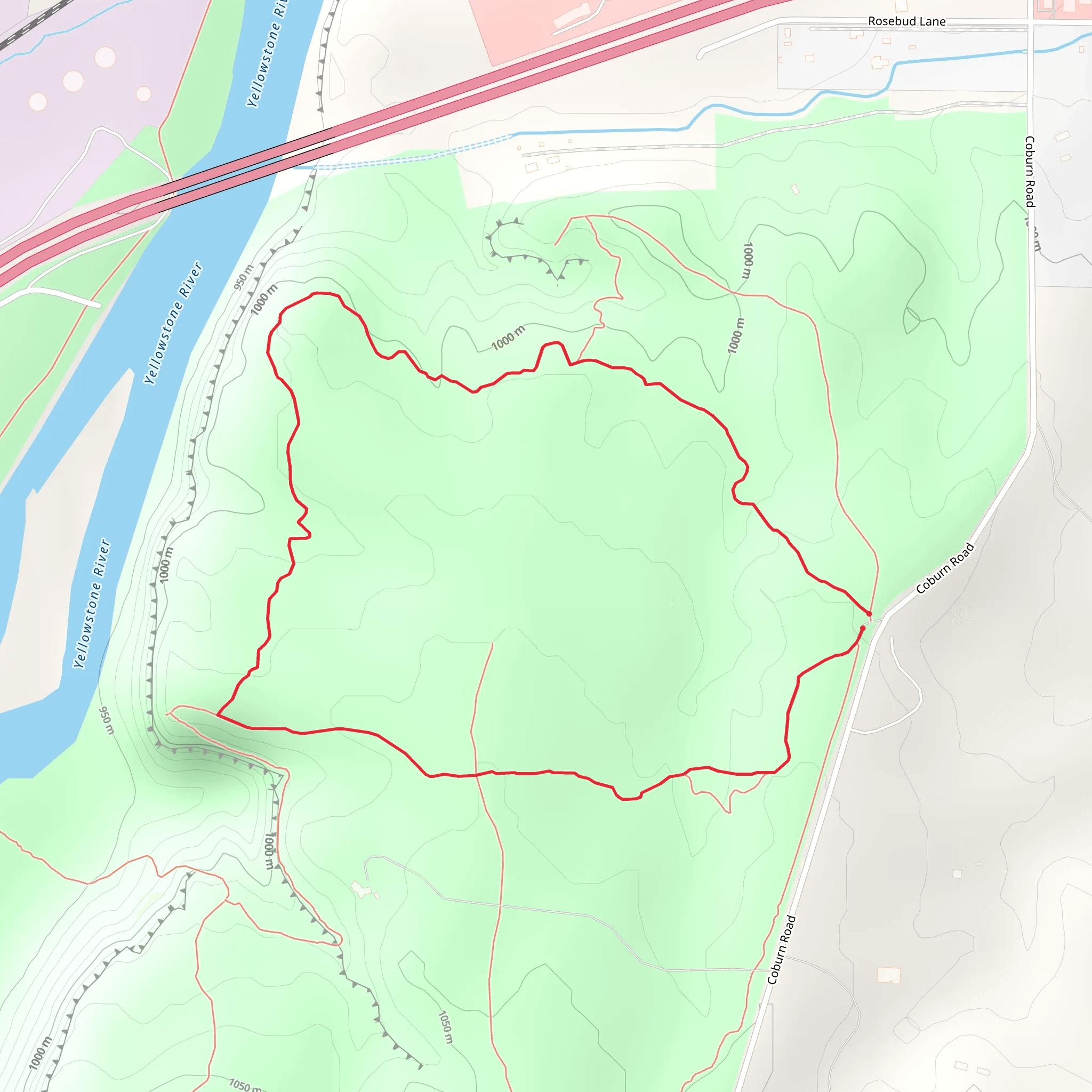 Coburn Road Long Loop mobile static map