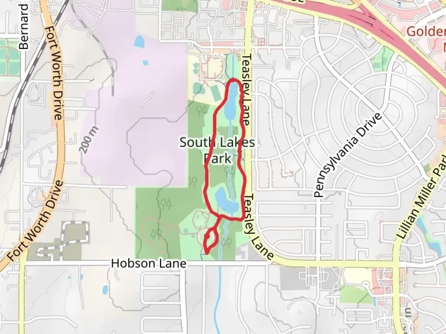 An image depicting the trail Fletcher Branch Loop and its surrounding area.