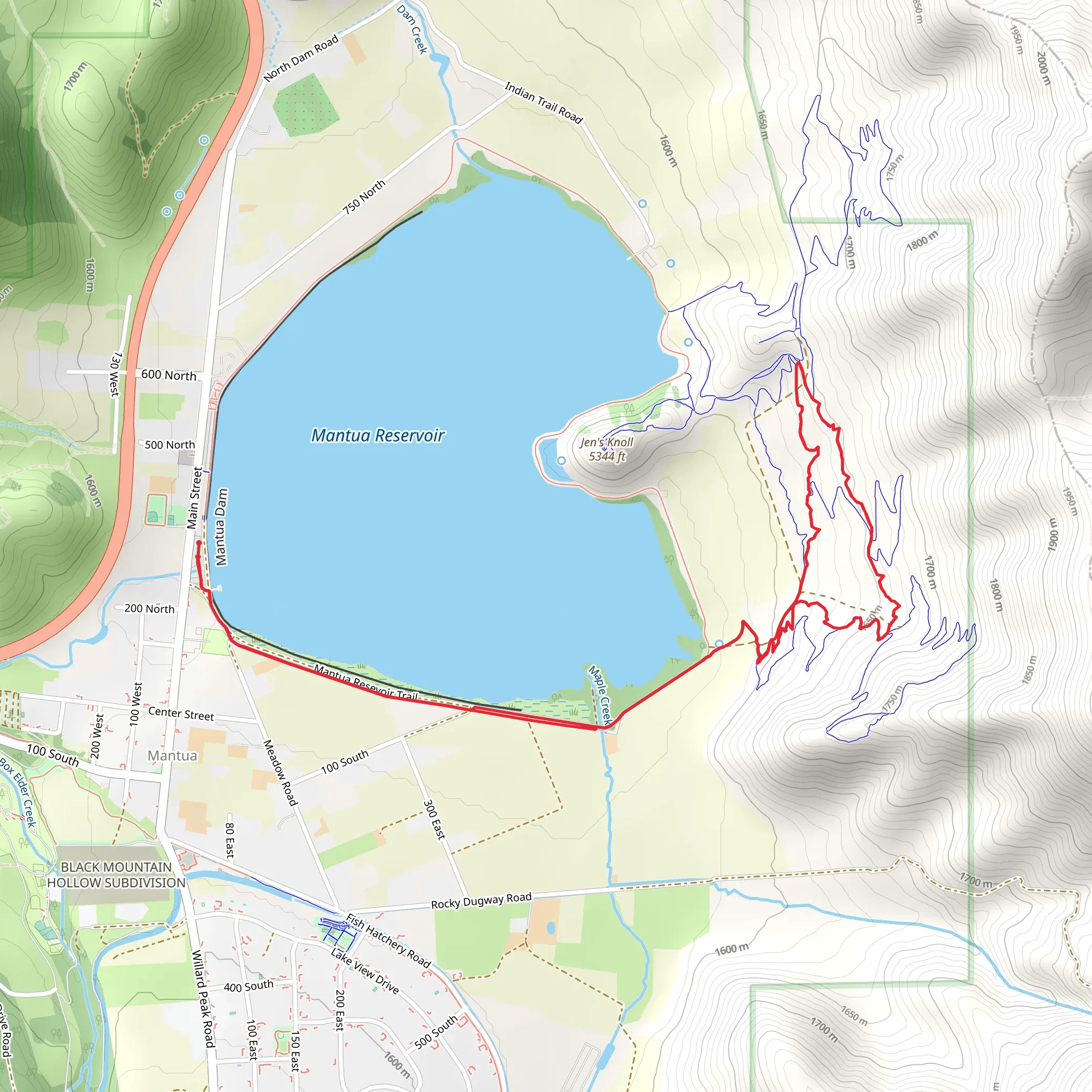Eagle Rise Trail mobile static map
