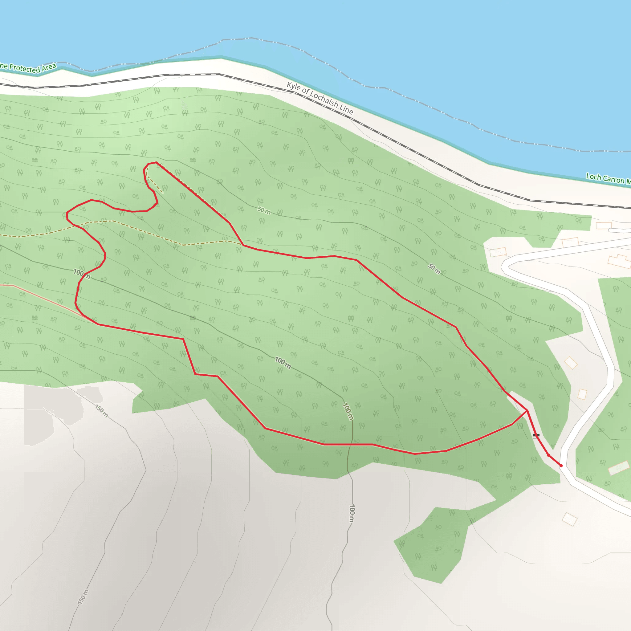 Strome Woodland Loop - Stromeferry mobile static map