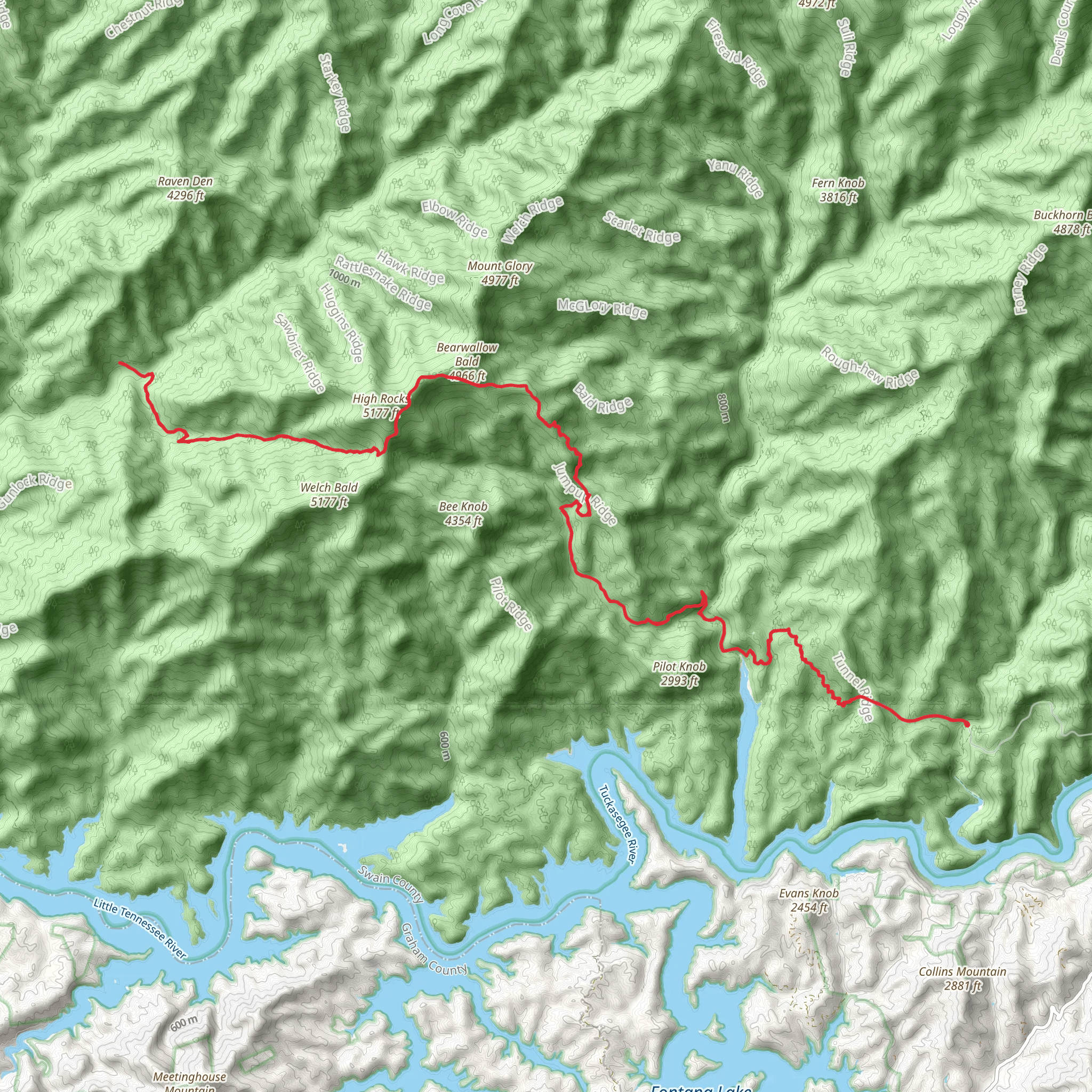 Cold Spring Gap Trail mobile static map