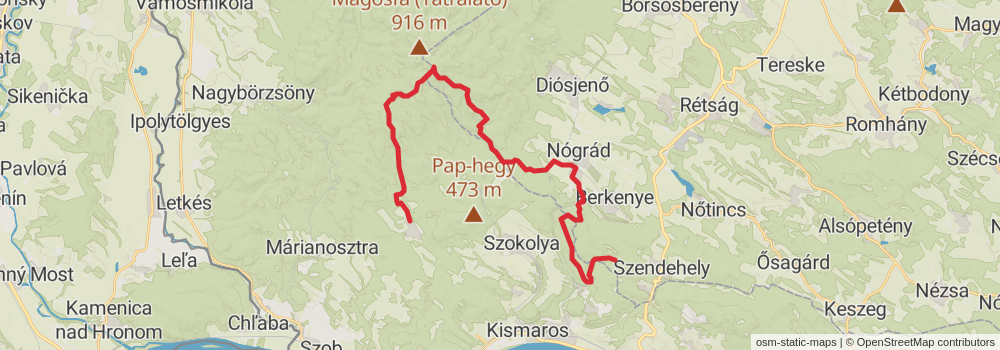 National Blue Trail - OKT stage 36 Map