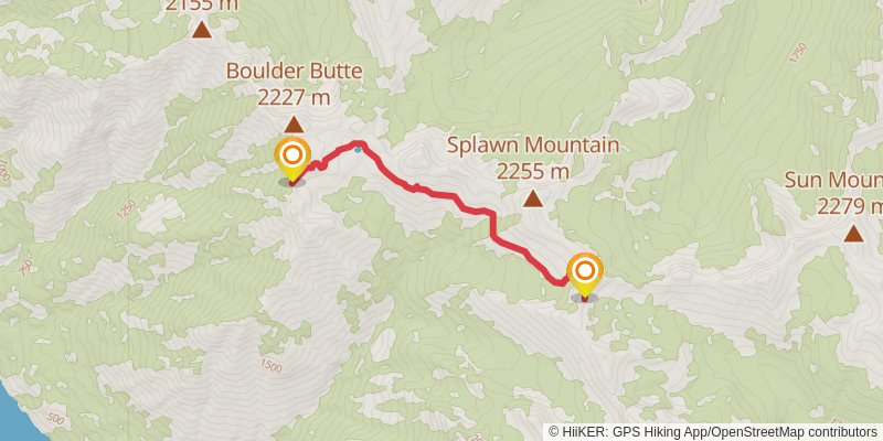 Summit Wilderness Trail via Purple Creek Trail stage 2 Map