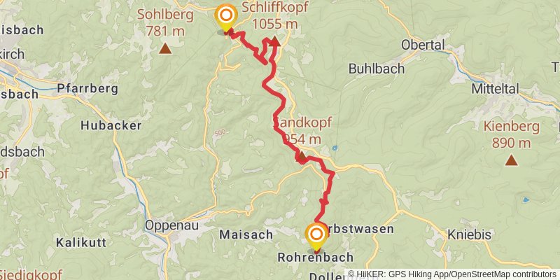Renchtalsteig stage 5 Map