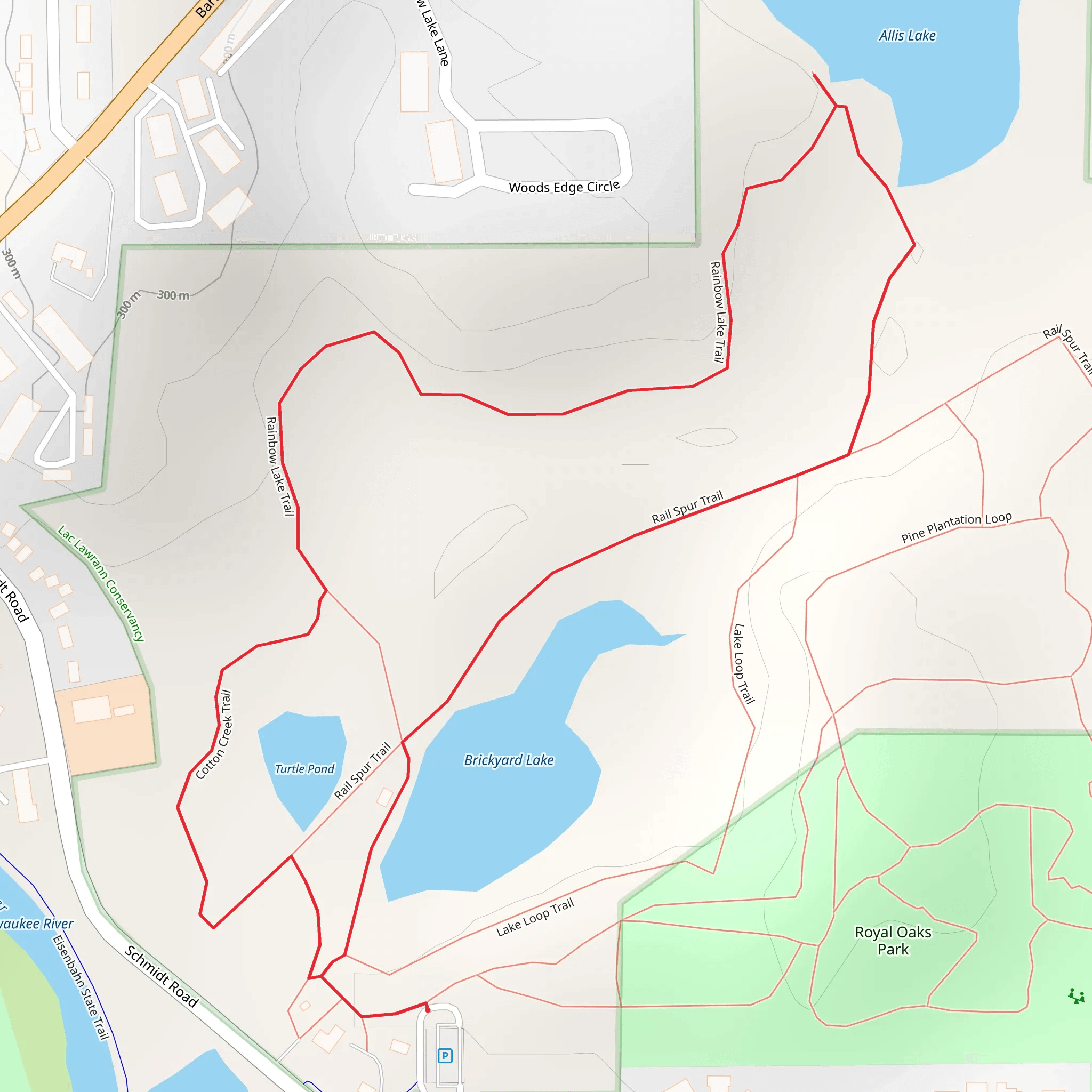 Turtle Pond and Alis Lake Loop mobile static map