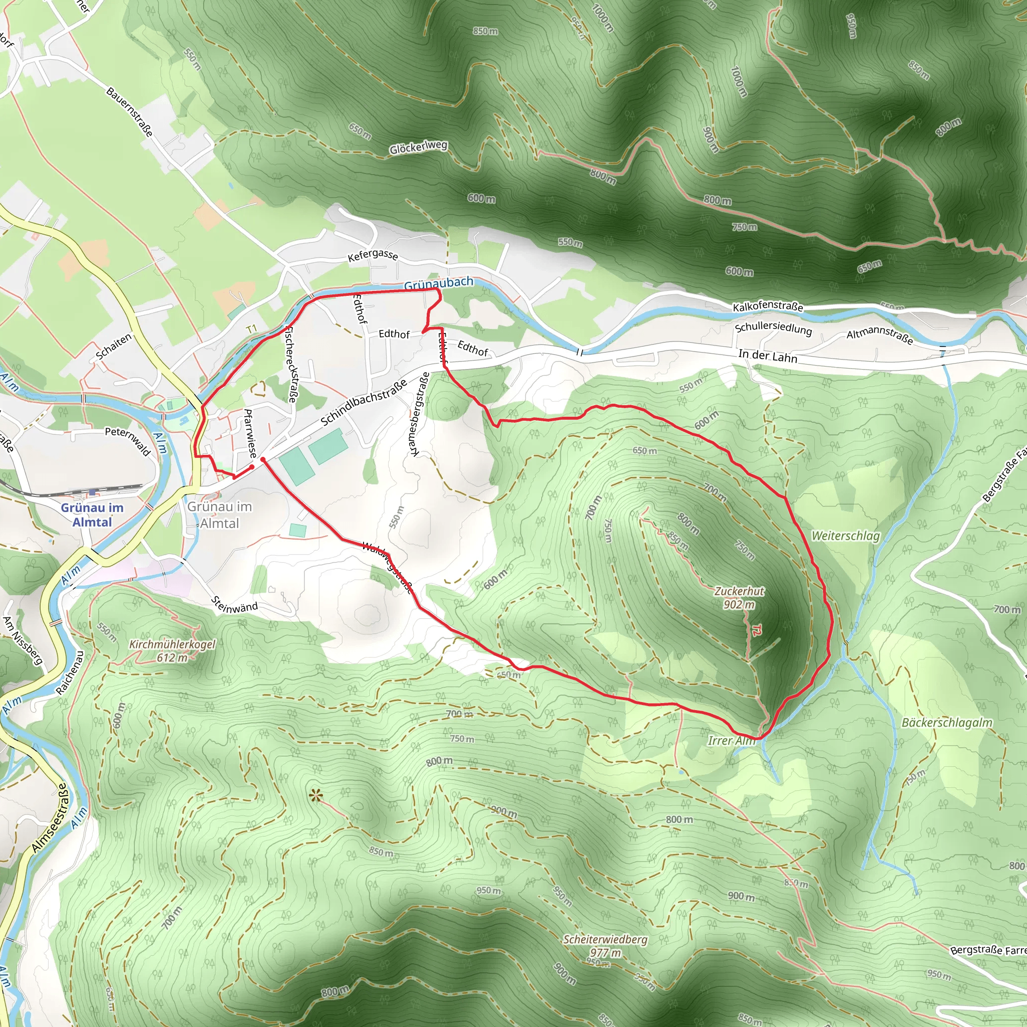 Hike around Zuckerhut Mountain mobile static map
