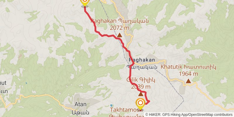 Transcaucasian Trail - Armenia stage 12 Map