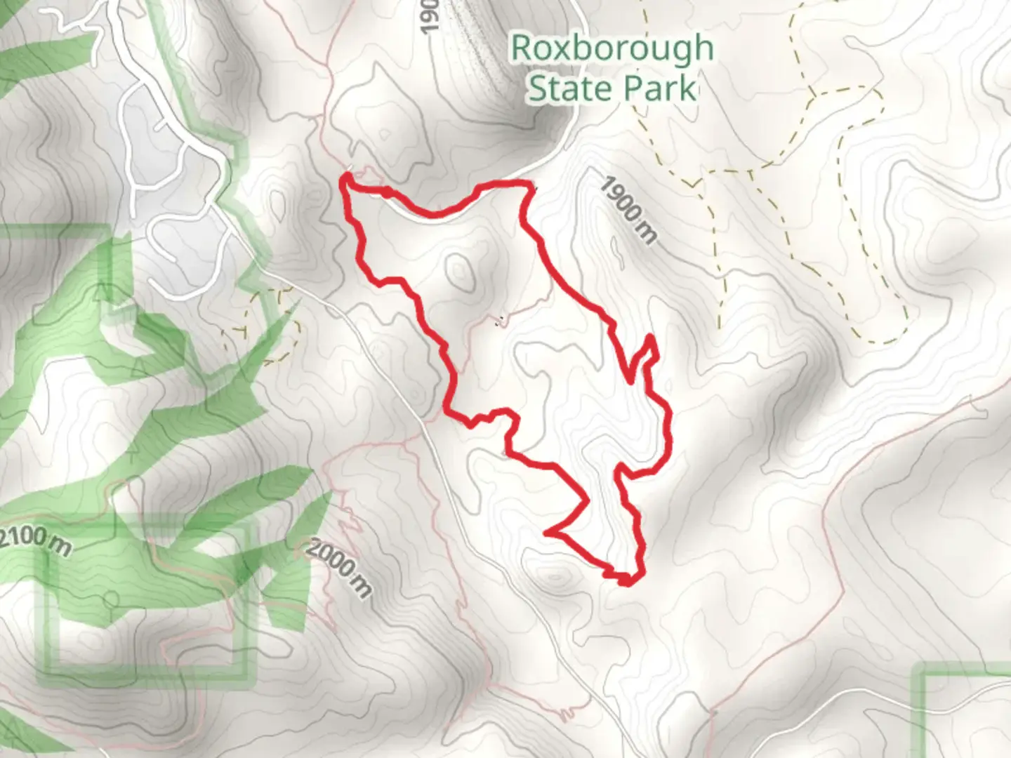 An image depicting the trail South Rim Trail and Willow Creek Trail Loop and its surrounding area.