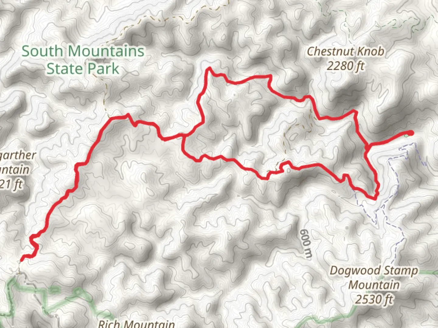 An image depicting the trail High Shoals Falls, Upper Falls Trail and Shinny Creek Loop Trail and its surrounding area.