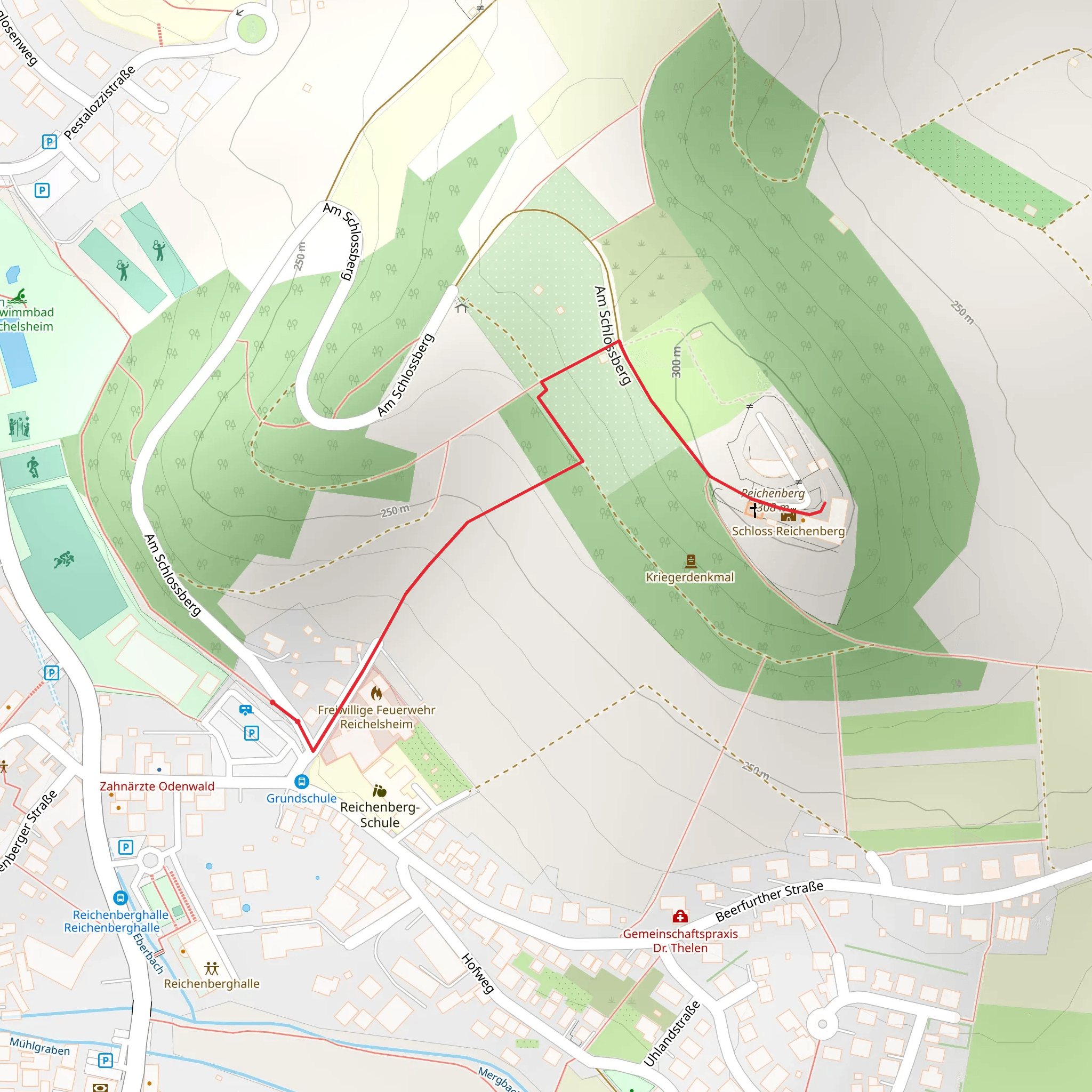 Schloss Reichenberg mobile static map