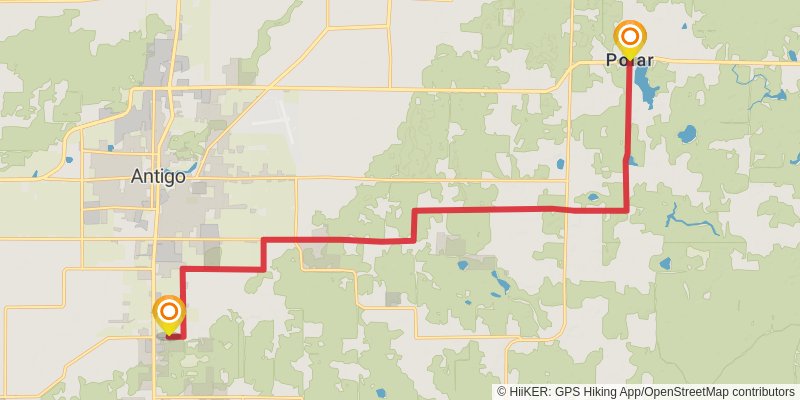 Ice Age National Scenic Trail stage 33 Map