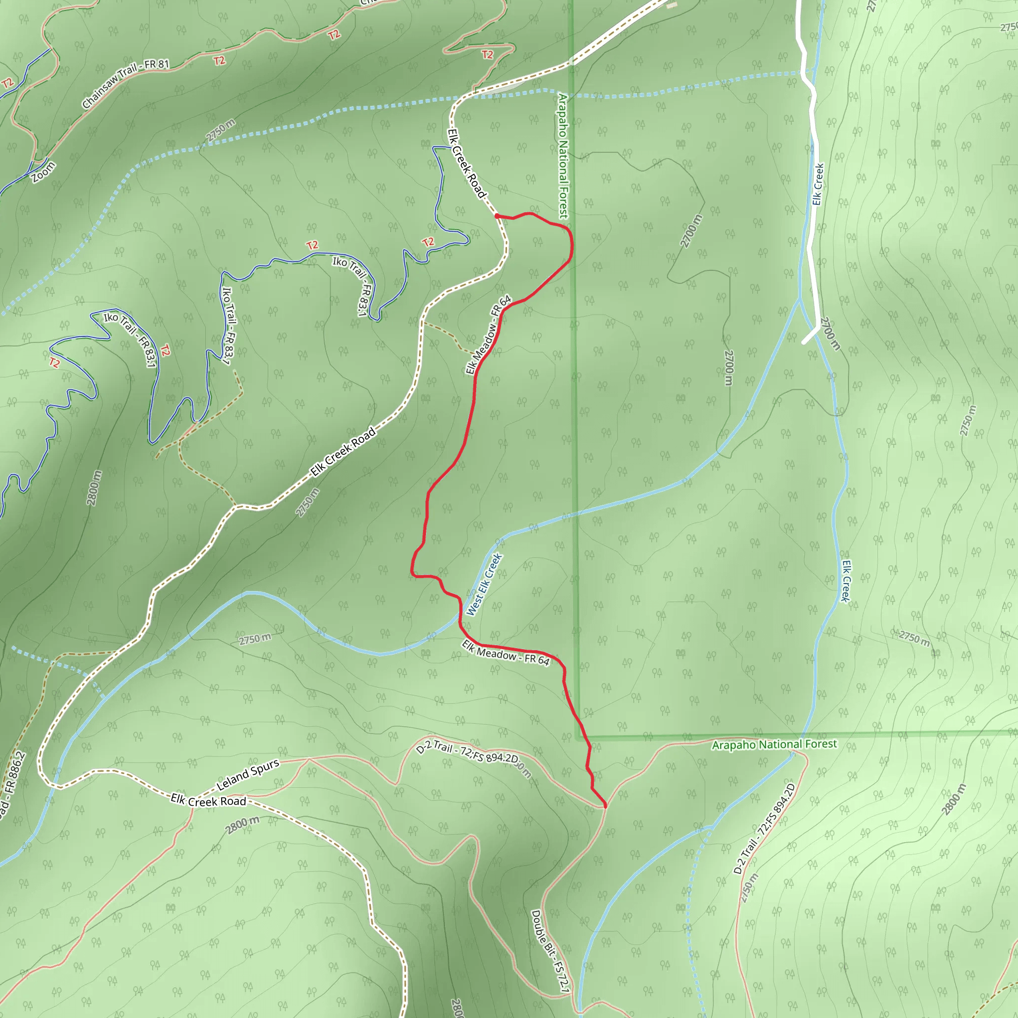 Elk Meadow mobile static map