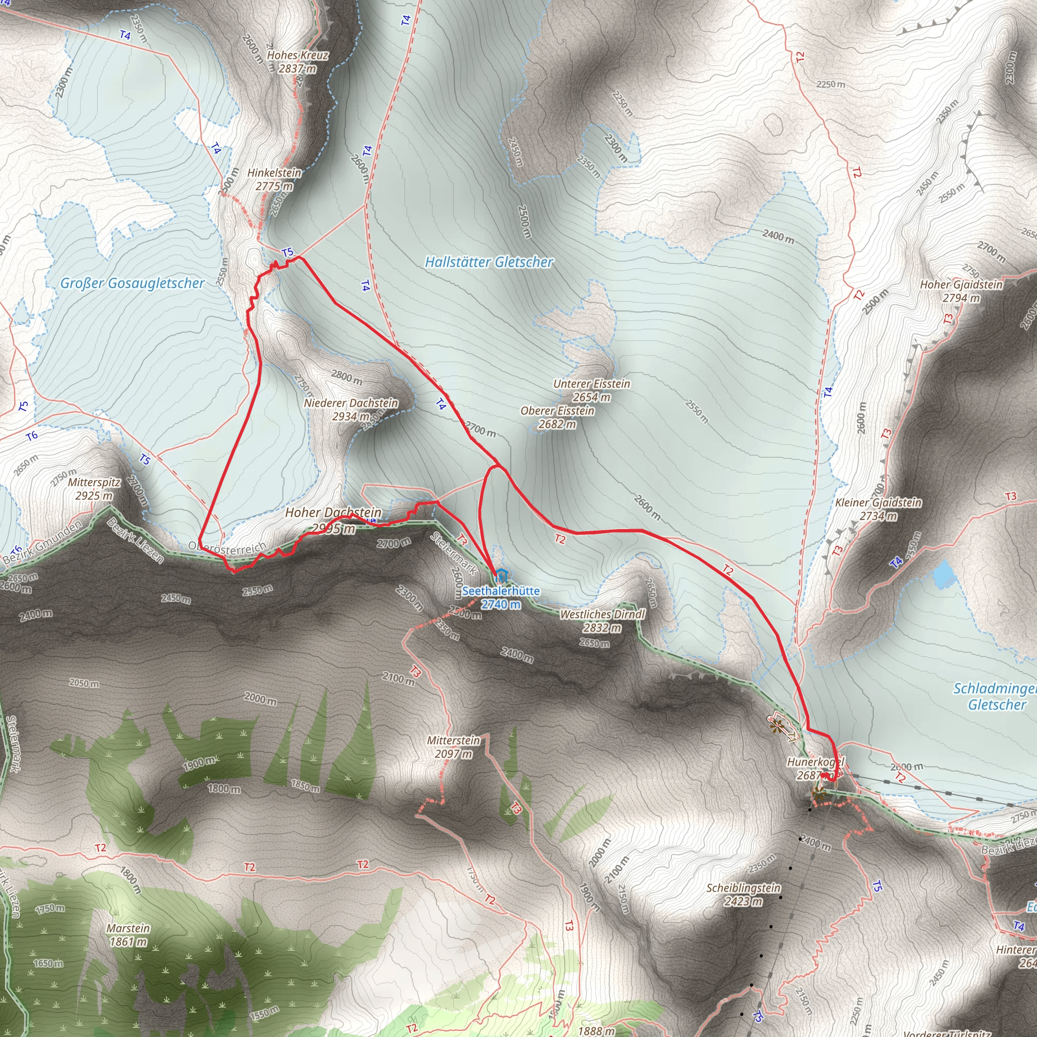 Dachstein Westridge - Westgrat mobile static map
